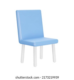 Chair 3d icon. Isolated object on a transparent background