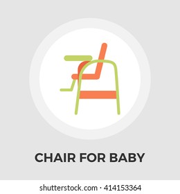 Chair for baby icon vector. Flat icon isolated on the white background. Editable EPS file. Vector illustration.