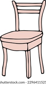 Chair with a back for decoration.