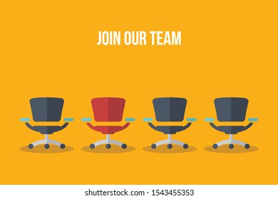 Chair background concept - recruitment hire hiring interview