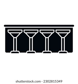 Chair bar icon simple vector. Cafe pub. Wine interior