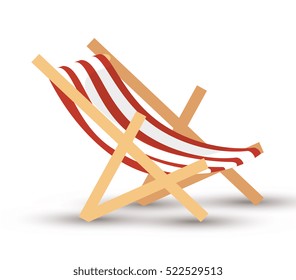 chair beach isolated icon