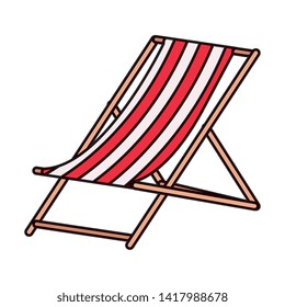chair beach summer isolated icon
