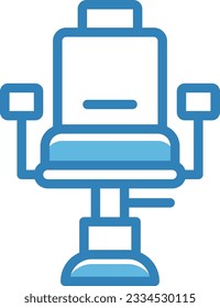 blaues Chair - Einzelsymbol, Vektorgrafik