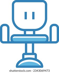 Chair Blue Icon - Single Icon, Vector