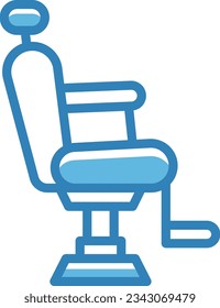 Chair Blue Icon - Single Icon, Vector