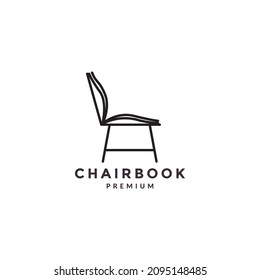 chair with books logo design 