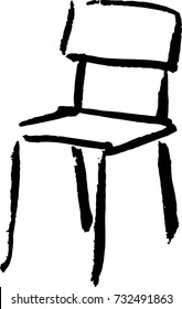 Chair Brush Stroke Vector