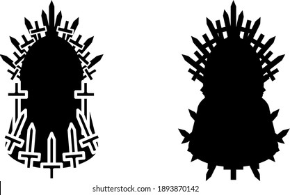 Stuhl aus Waffensymbol, Vektorgrafik