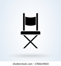 Stuhllager. Vektorgrafik Einfache, moderne Icon-Design-Illustration.