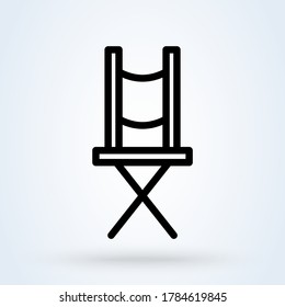 campamento de sillas. ilustración de diseño de iconos simple y moderno.