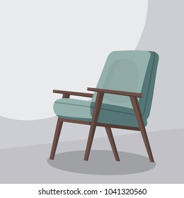 Chair cartoon, isolated vector illustration, template for animatoin