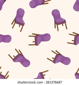 chair , cartoon seamless pattern background