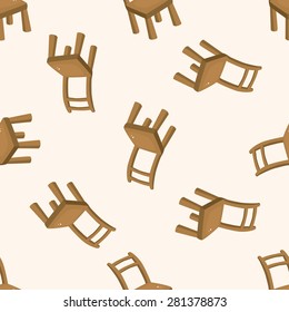 chair , cartoon seamless pattern background