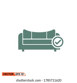 chair checkmark icon design vector illustration