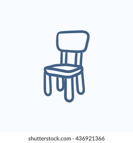 Chair for children vector sketch icon isolated on background. Hand drawn Chair for children icon. Chair for children sketch icon for infographic, website or app.