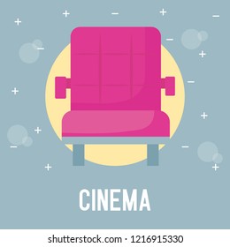 chair of cinema isolated icon