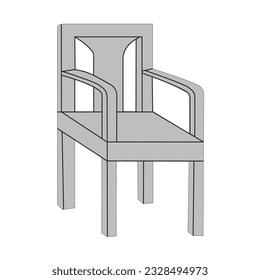 chair clipart black and white vector