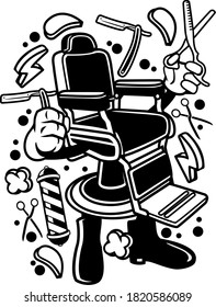 chair collection vector art icon 
