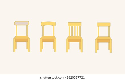 Diseño de Vector de colección de silla para uso.