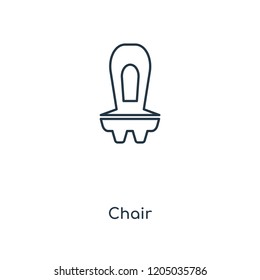 Chair concept line icon. Linear Chair concept outline symbol design. This simple element illustration can be used for web and mobile UI/UX.