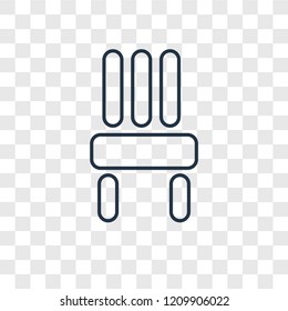 Chair concept vector linear icon isolated on transparent background, Chair concept transparency concept in outline style