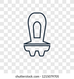 Chair concept vector linear icon isolated on transparent background, Chair concept transparency concept in outline style