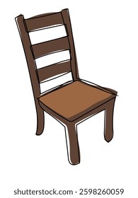 The chair is in a continuous line pattern on a white background.