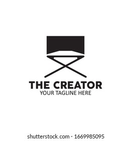 chair for a creator logo vector illustration