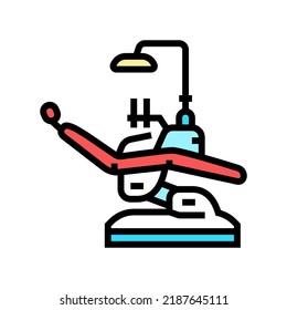 chair dental color icon vector. chair dental sign. isolated symbol illustration