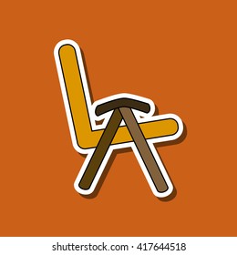 Chair design. seat icon. furniture concept, vector illustration