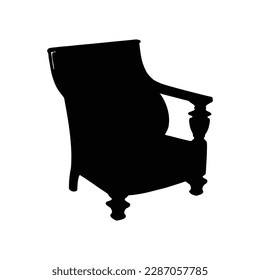 Chair Design in Silhouette vector