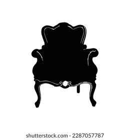Chair Design in Silhouette vector