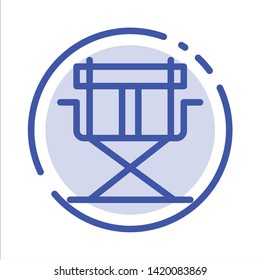 Chair, Director, Directors, Foldable Blue Dotted Line Line Icon