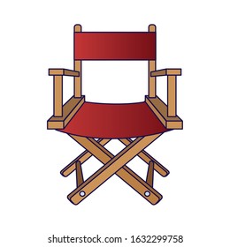 chair of director isolated icon vector illustration design