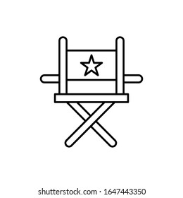 Chair, director, star icon. Simple line, outline vector elements of cinematography icons for ui and ux, website or mobile application