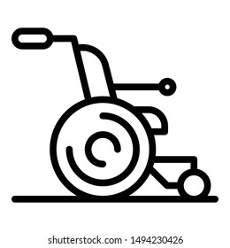 Chair for the disabled icon. Outline chair for the disabled vector icon for web design isolated on white background