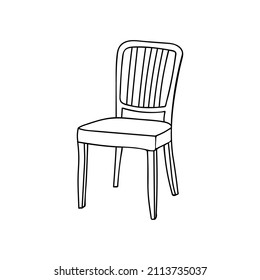 Chair doodle icon in vector. Hand drawn chair icon in vector. Doodle chair illustration in vector