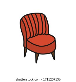 chair doodle icon, vector illustration
