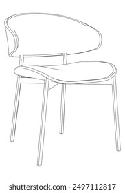 Chair doodle icons collection in vector. Doodle chair illustrations collection in vector. Perfect for Furniture Design, Interior Concepts, and Creative Projects