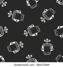 chair doodle seamless pattern background