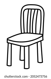 Chair Doodle Vector Illustration. Comic, hand drawn.