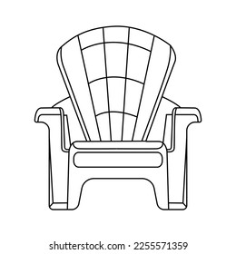 Chair editable vector illustration on white background. chair Line art, clip art, Office Chair, Hand-drawn design elements.
