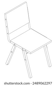 Chair editable vector illustration on white background. chair Line art, clip art, Office Chair, Hand-drawn design elements.