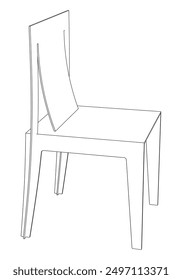 Chair editable vector illustration on white background. chair Line art, clip art, Office Chair, Hand-drawn design elements.