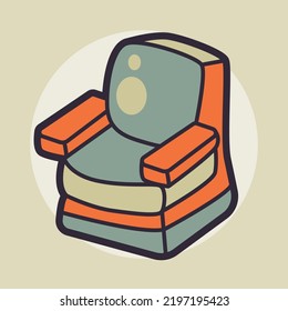 Chair Film Cinema Vintage Illustration