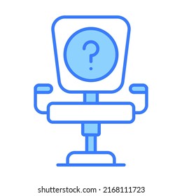 chair Finance Related Vector Line Icon. Editable Stroke Pixel Perfect.