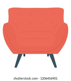 Chair flat colored icon