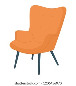 Chair flat colored icon - Shutterstock ID 1206456970