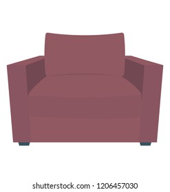 Chair flat colored icon